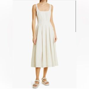 Vince Paneled Stretch Cotton Dress